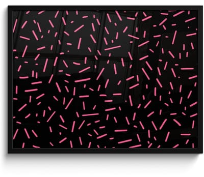 Poster in lijst - Fotolijst 70x50 cm - Posters - Gaming - Streepjes - Roze - Abstract - Posterlijst zwart - Decoratie - Wanddecoratie woonkamer - Muurdecoratie slaapkamer