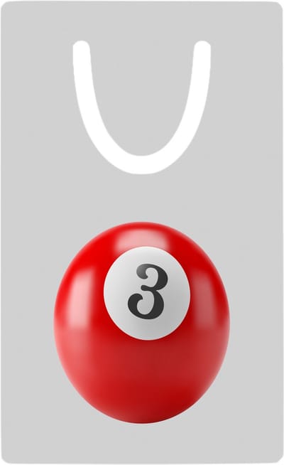 Hacebo® - Biljarten metalen boekenlegger - Biljart - Biljarters - Snooker - poolen - nummer 3 - biljartbal Bladwijzer boekenleggers - 7.6 cm x 5cm
