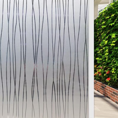 Simple Fix Raamfolie - 60cm x 300cm - Zonwerend - Anti Inkijk - Statisch - Zelfklevend en Isolerend - HR++ folie - Decoratiefolie - Verticaal Gestreept