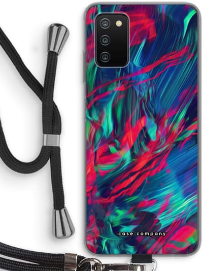 Case Company® - Hoesje met koord geschikt voor Samsung Galaxy A03S hoesje met Koord - Pilgrims Of The Sea - Telefoonhoesje met Zwart Koord - Bescherming aan alle Kanten en Over de Schermrand