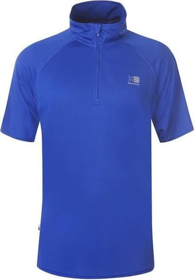 Karrimor - ¼ Zip Hardloop T-shirt met kraag - Heren - Klassiek Blauw - S