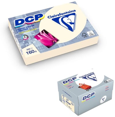 Clairefontaine Printpapier - DCP - A4 - 160 g - Ivoor Wit - 250 vel - 4 pakken