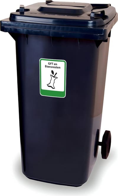Stickervel - Gft en Etensresten - container sticker - kliko sticker - afvalbak stickers - vuilnisbak - CoverArt