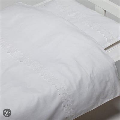 Briljant Baby Dekbedovertrek voor Wieg 60x80 - Beauty - Wit