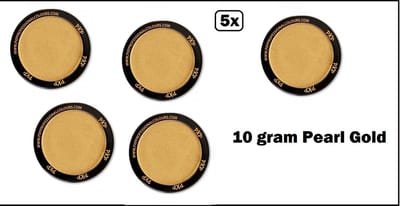 5x PXP Professional Colours 10 gram Pearl Gold - Schmink goud festival thema feest party fun