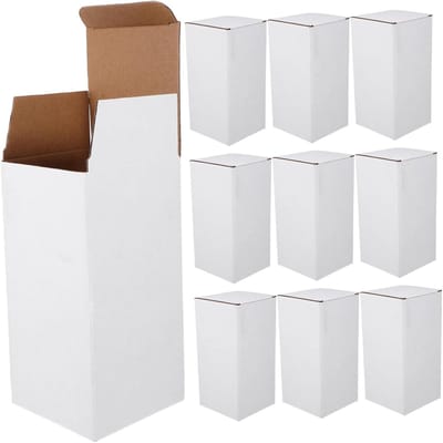 Verzenddozen Golfkarton - Verhuisdozen Inpakdozen - Spullen Verpakken - Met Raster Verdeeld - 20x20x20 cm - Wit