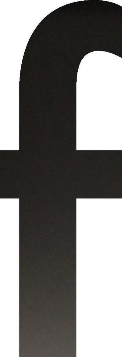 Huisnummer 15 cm - Letter f - Mat Zwart RVS