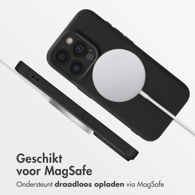 imoshion Hoesje - Geschikt voor Apple iPhone 15 Pro - Color Backcover geschikt voor MagSafe - Zwart