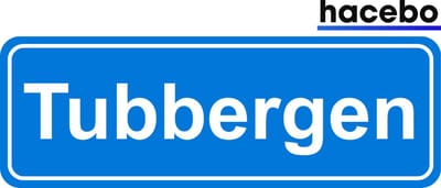 Hacebo - Plaatsnaam Sticker - 29x10 CM - Tubbergen sticker - Verkeersborden sticker - grappige cadeaus - Tubbergen