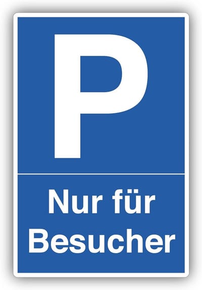Parkeerplaats bord 20 x 30 cm - Weerbestendig en UV-bestendig