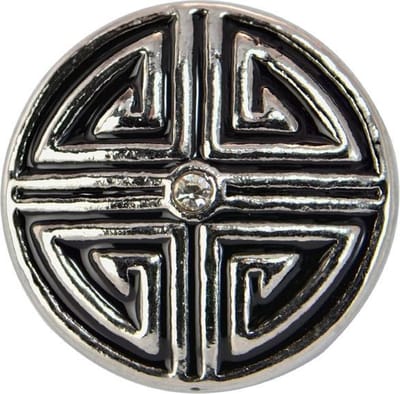 Quiges - Dames Click Button Drukknoop 18mm Ornament - EBCM123