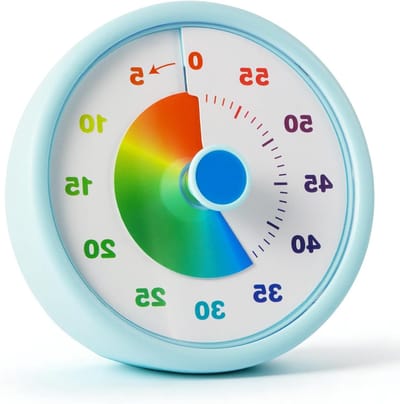 Visuele Pomodoro Timer voor 60 Minuten, Stille Countdown Timer voor Kinderen en Volwassenen, Ideaal voor Keuken, School en Kantoor, Efficiënte Tijdmanagement Tool
