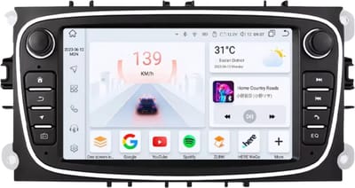 Autoradio met bluetooth - Carplay - Voor Ford Focus, S-Max, Mondeo, Galaxy, C-Max, Kuga - Geschikt voor Apple en Android - Stereo - Navigatie - Navigatiesysteem auto - 3GB 32GB - 7"