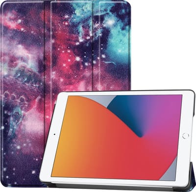 Hoesje - Geschikt voor Apple iPad 8 (2020) - 10.2 inch - 8e Generatie - Dun & Stevig - Hardcover Book Case - Trifold Bookcase Hoes - Hard Cover - Tablethoes - Galaxy