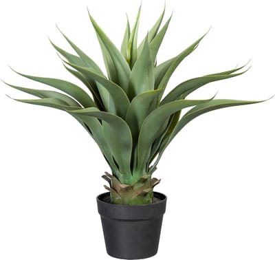 Kopu® Kunstplant Agave 57 cm in zwarte Pot - 25 bladeren - Nepplant
