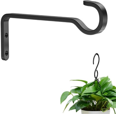Dailygoods- Plantenhaak - Wandhaak voor Bloempotten - Muurhaak voor Lantaarns - Wandhaak voor Vogelvoederhuisjes - Eenvoudige Installatie - Hoogte 8 cm
