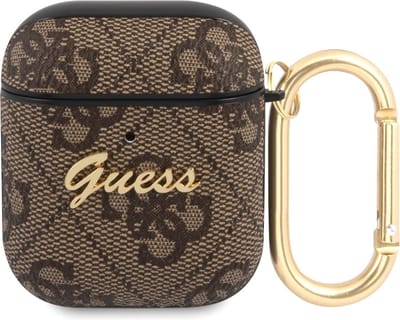 GUESS GUA24GSMW AirPods cover brown / brown 4G Script Metal Collection