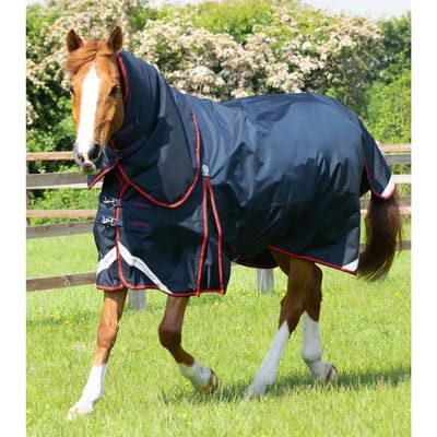 Waterdichte paardendeken met halsbedekking Premier Equine Buster 250 g