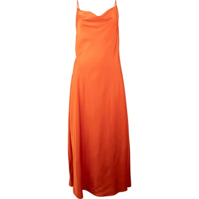 AllSaints Hadley Dress Pop Orange Size: 42 | Midi Dresses Outlet | Dames | Oranje