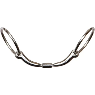 2-rings bit voor paarden met dubbele anatomische breuk Harry's Horse Roll-R