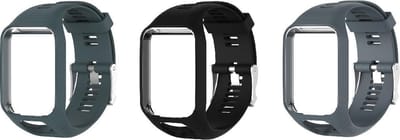 KELERINO. Siliconen bandjes geschikt voor TomTom Runner/Spark modellen - 3-pack