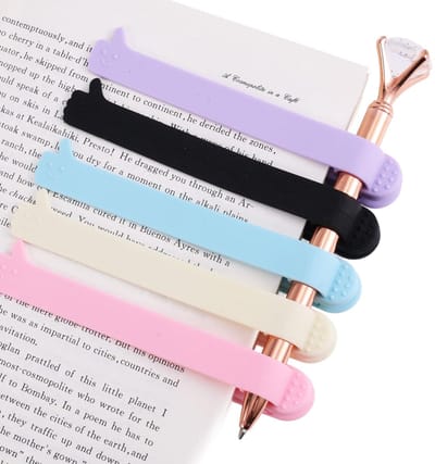 Allecto - Automatische Siliconen Bladwijzers - Unieke Pagina Markers - Handige penhouder - Ideaal voor boekenliefhebbers - Perfect voor school en w...