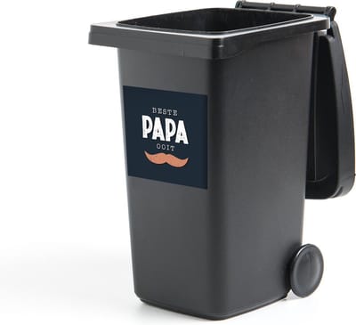 Container sticker Beste papa ooit - Vaderdag Geschenk - Papa - Spreuken - Quote - 40x40 cm - Kliko sticker