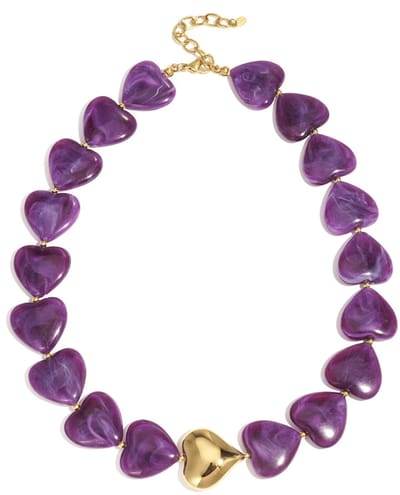 Acryl kralen kettingen hart retro dagelijkse klassieke serie dames sieraden
