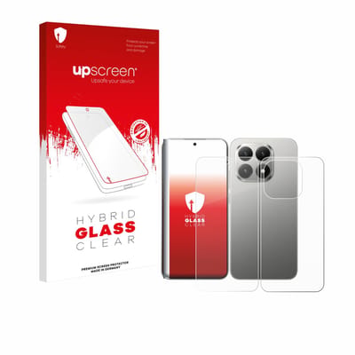 upscreen - Screenprotector voor Xiaomi 15T (Voor+Achter) - Folie Beschermfolie Beschermglas transparant
