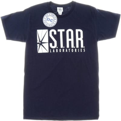 DC Comics Heren The Flash STAR Labs T-shirt M marineblauwe kleur