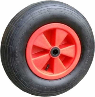 BTP - Wiel met pvc velg - Luchtband - 400-8 - asgat 25mm. - Tuin