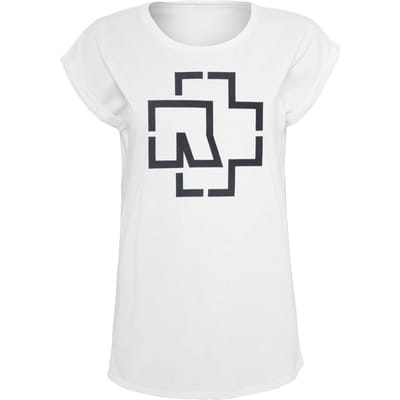 Rammstein T-shirt - Logo - M - voor Vrouwen - wit