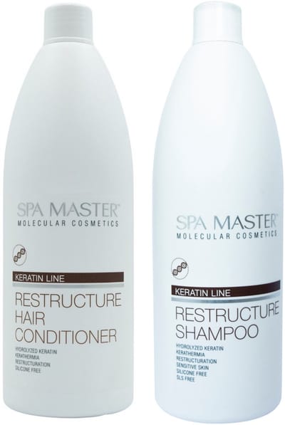 Spa Master Keratine Shampoo & Conditioner XL Voordeelverpakking – Herstelt Haarstructuur Beschadigd Haar – Keratine Behandeling – Salonkwaliteit voor Thuis – 2 x 970ml