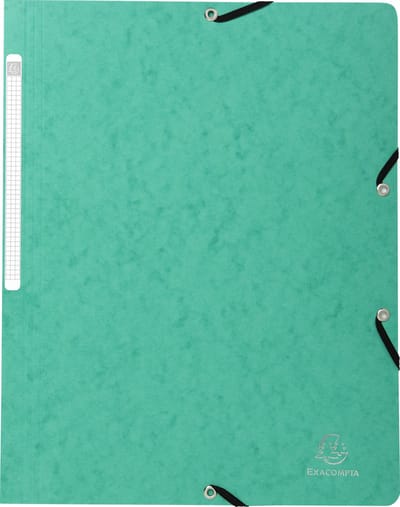 Exacompta 50x Elastomap zonder klep in glanskarton 355 g/m2 - A4 - Groen - 55413E
