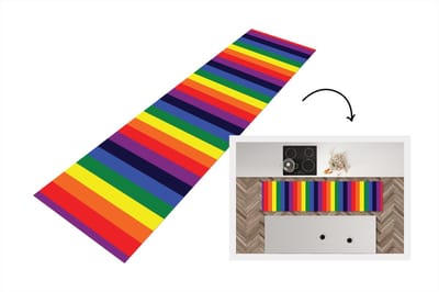 Keukenloper - Loper keuken - Regenboog - Patronen - Pride - 200x50 cm - Keukenloper vinyl