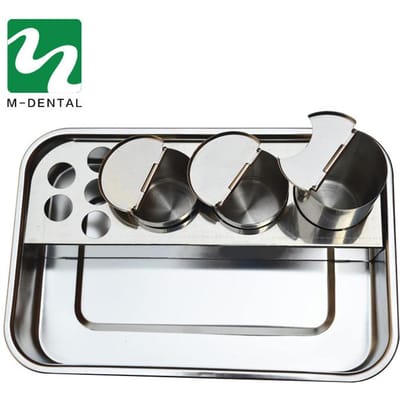 1 Set Met 3 Flessen Tandheelkundig Roestvrij Staal Tandheelkundige Instrumenten Opbergdoos Laboratorium Instrument Tandheelkundige Tray Gratis Verzending Russian Federation gray