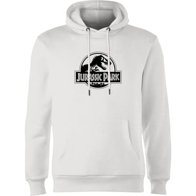 Jurassic Park Logo Hoodie - White - S