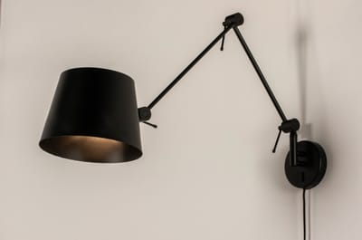 Lumidora Wandlamp 73758 - Voor binnen - CANNES - E27 - Zwart - Metaal