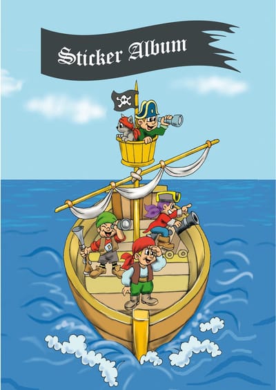 HERMA 15417 Sticker verzamelalbum A5 Piratenavontuur, voor kids