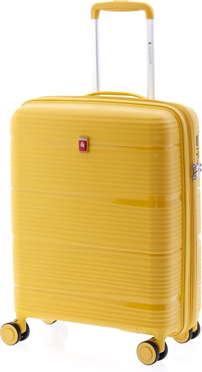 Handbagage Koffer - Reiskoffer Trolley - Reizen Met Vliegtuig - Lichtgewicht Hardcase - 55 cm - Geel
