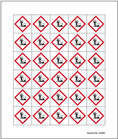 Minisymbool GHS09 schadelijk voor het milieu, sticker