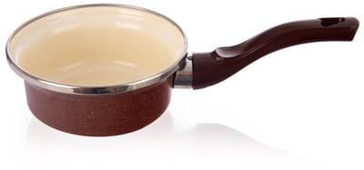 Orion Brown Serie - Geëmailleerde Steelpan - 12 cm - 350 ml - Retro Stijl