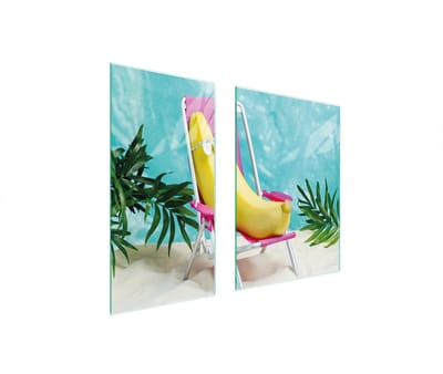 TMK ArtDeko - Snijplank - Banaan Motief - 75x52 cm - Gehard Glas