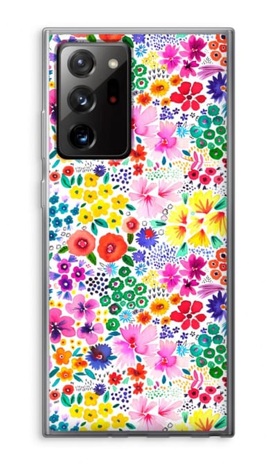 Case Company® - Hoesje geschikt voor Samsung Galaxy Note 20 Ultra / Note 20 Ultra 5G hoesje - Little Flowers - Soft Cover Telefoonhoesje - Bescherming aan alle Kanten en Schermrand