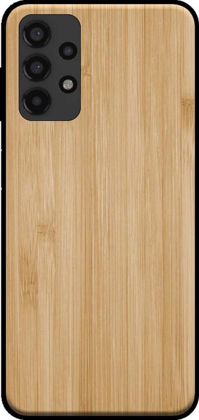 Smartphonica Telefoonhoesje voor Samsung Galaxy A13 4G met houten look - backcover bamboo kunsthout hoesje - Bruin geschikt voor Samsung Galaxy A13 4G