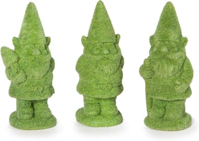 Mini Tuin Elfjes - Dwerg Beeldjes - Miniatuur Wereld Creëren - Flocked Faux Plant Look - 3 stuks - Groen