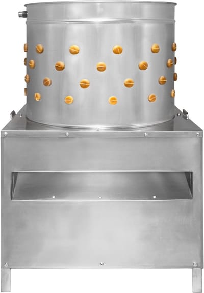 Gevogelte plukmachine - zilver - 60cm - 132 rubberen vingers