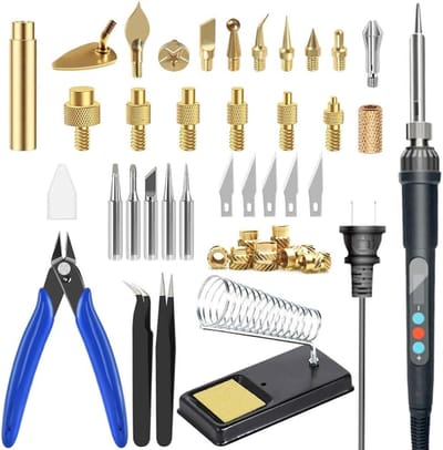 Soldeerbout Set - Inzetgereedschap - 3D Printen - Digitale Temperatuurregeling - 94 Stuks - Goud