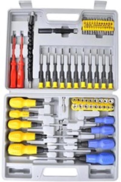 ProPlus Complete schroevendraaierset - 70-delig - inclusief bits en doppen - met opbergkoffer en led zaklamp