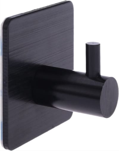 *** Zelfklevende Handdoekhaak Zwart kleurig - Voor Badkamer of Keuken - Handdoekhaak Zelfklevend - van Heble®***